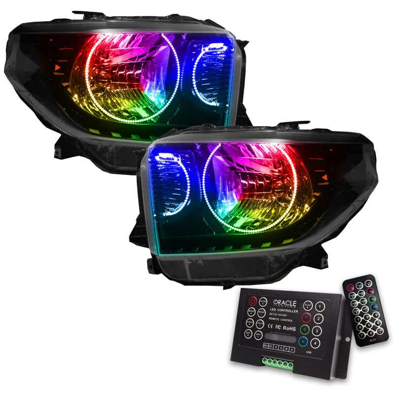 Oracle 14-17 Toyota Tundra SMD HL - Dual Halo Kit - ColorSHIFT w/ 2.0 Controller SEE WARRANTY