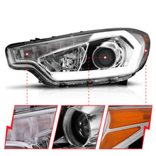 Load image into Gallery viewer, ANZO 2014-2016 Kia Forte Projector Headlights w/ Light Bar Chrome Housing