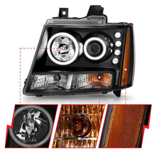 Load image into Gallery viewer, ANZO 2007-2013 Chevrolet Avalanche Projector Headlights w/ Halo Black (CCFL)