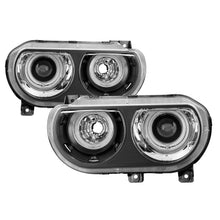 Load image into Gallery viewer, xTune Dodge Challenger 08-14 Halogen Only Halo Projector Headlights Black PRO-JH-DCHAL08-HA-BK