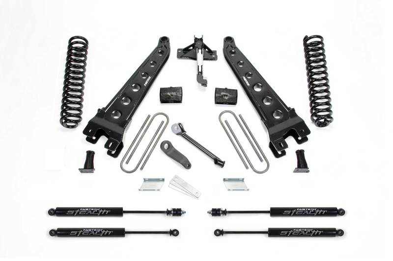 Fabtech 17-21 Ford F250/F350 4WD Gas 4in Rad Arm Sys w/Coils & Stealth