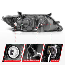 Load image into Gallery viewer, ANZO 2010-2011 Toyota Camry Projector Headlights w/ Halo Black (CCFL)