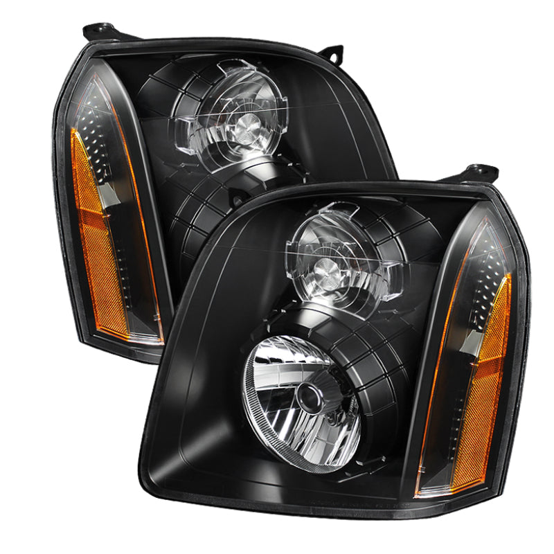 xTune GMC Yukon Denali 07-14 Crystal Headlights Black HD-JH-GYD07-AM-BK