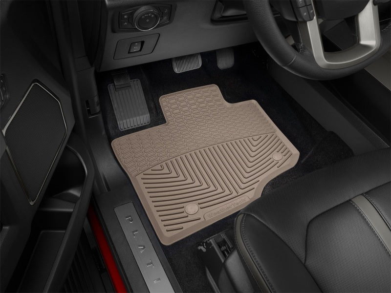 WeatherTech 2015+ Ford F-150 SuperCrew/SuperCab Front Rubber Mats - Tan