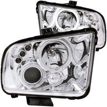 Load image into Gallery viewer, ANZO 2005-2009 Ford Mustang Projector Headlights w/ Halo Chrome