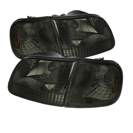 xTune Ford F150 97-03 / Expedition 97-02 Crystal Headlights w/Corner Smoke HD-JH-FF15097-SET-AM-SM