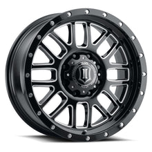 Load image into Gallery viewer, ICON Alpha 20x9 8x170 0mm Offset 5in BS Gloss Black Milled Spokes Wheel