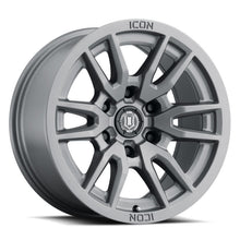 Load image into Gallery viewer, ICON Vector 6 17x8.5 6x5.5 0mm Offset 4.75in BS 106.1mm Bore Titanium Wheel