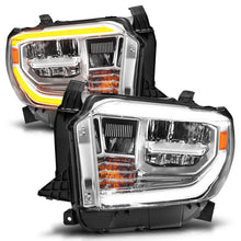 Load image into Gallery viewer, ANZO 2014-2017 Toyota Tundra LED Crystal Headlights w/ Switchback Chrome Housing w/ DRL