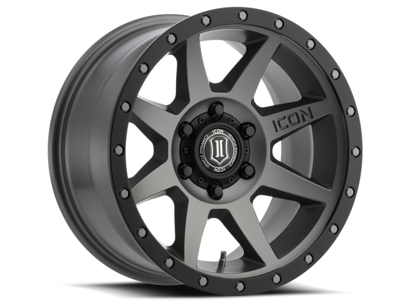 ICON Rebound 18x9 5x5 -12mm Offset 4.5in BS 71.5mm Bore Titanium Wheel