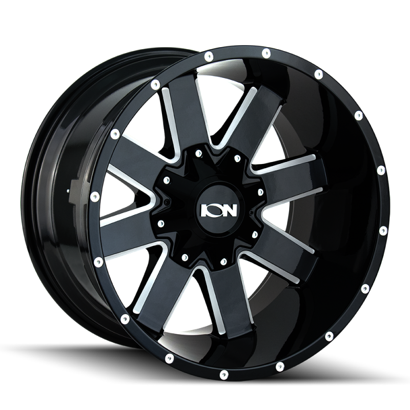 ION Type 141 20x12 / 5x127 BP / -44mm Offset / 87mm Hub Gloss Black Milled Wheel