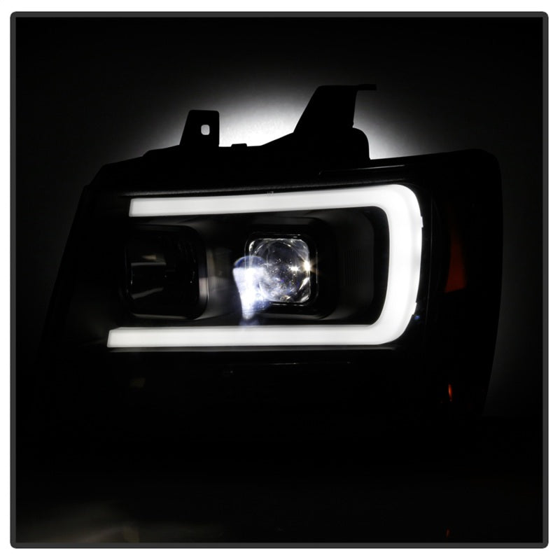 Spyder Chevy Suburban 1500/2500 07-14 Tahoe 07-14 LED Headlights Black PRO-YD-CSUB07V2PL-BK