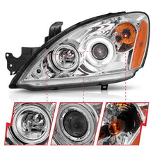 Load image into Gallery viewer, ANZO 2004-2007 Mitsubishi Lancer Projector Headlights w/ Halo Chrome (CCFL)