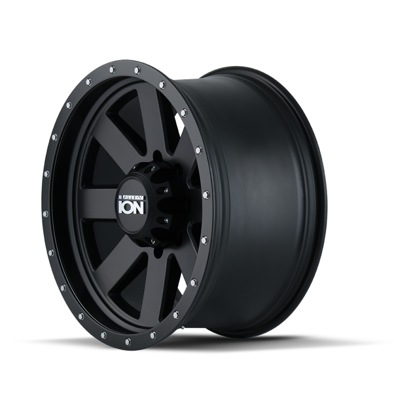 ION Type 134 18x10 / 8x180 BP / -19mm Offset / 124.1mm Hub Matte Black/Black Beadlock Wheel