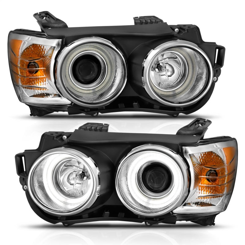 ANZO 2012-2015 Chevrolet Sonic Projector Headlights w/ Halo Chrome (CCFL)