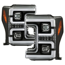 Load image into Gallery viewer, Spyder Ford F-250/F-350/F450 Super Duty 17-18 Projector Headlights Black PRO-YD-FS17-SBSEQ-BK