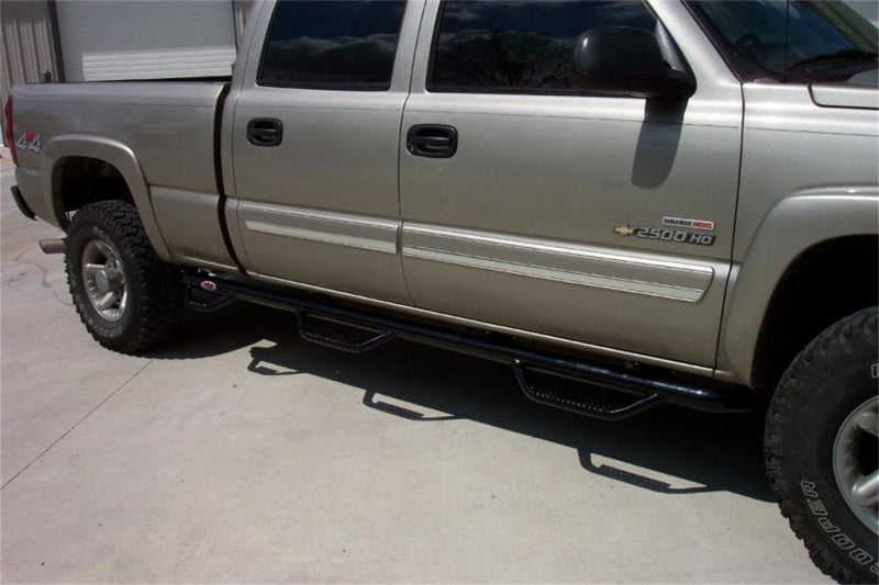 N-Fab Nerf Step 01-06 Chevy-GMC 2500/3500 Crew Cab 6.5ft Bed - Gloss Black - Bed Access - 3in