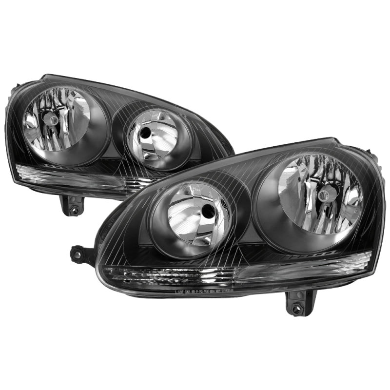 xTune Volkswagen Golf 06-09 OEM Style Headlights Black - OEM Black HD-JH-VJ06-BK