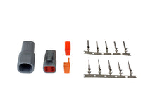 Load image into Gallery viewer, AEM DTM-Style 4-Way Connector Kit w/ Plug / Receptacle / Wedge Locks / 5 Female Pins / 5 Male Pins