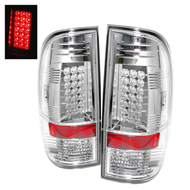 Spyder Ford Super Duty 08-15 LED Tail Lights Chrome ALT-YD-FS07-LED-C