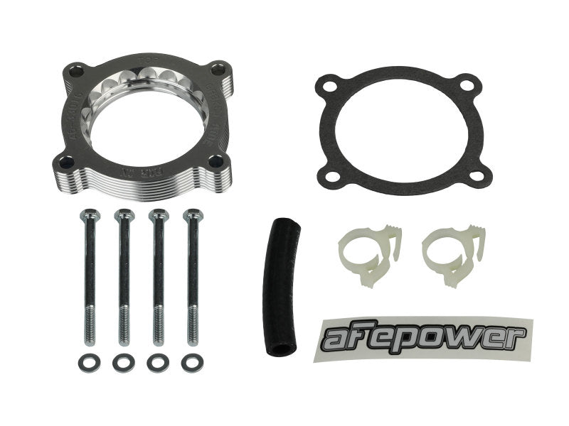 aFe 11-14 Ford Mustang/ 11-14 Ford F-150 V6 3.7L Silver Bullet Throttle Body Spacer - Silver
