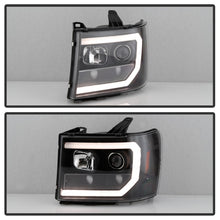 Load image into Gallery viewer, Spyder 07-13 GMC Sierra 1500-3500 Ver 2 Proj Headlights - DRL LED - All Blk PRO-YD-GS07V2-LBDRL-BKV2