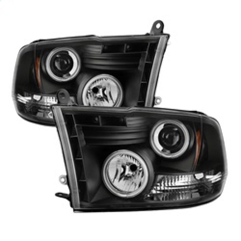 Spyder Dodge Ram 1500 09-14 Projector Headlights Halogen- CCFL Halo LED - Blk PRO-YD-DR09-CCFL-BK