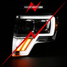 Load image into Gallery viewer, ANZO 2009-2013 Ford F-150 Projector Light Bar G4 Switchback Headlights Chrome Amber