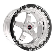 Load image into Gallery viewer, Weld S71 15x8.33 / 5x4.75 BP / 5.5in. BS Polished Wheel (Low Pad) - Black Single Beadlock MT