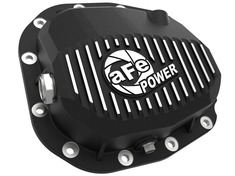 aFe Rear Differential Cover (Black Machined; Pro Series); 15-19 Ford F-150 V6-2.7L (t) (12-Bolt)