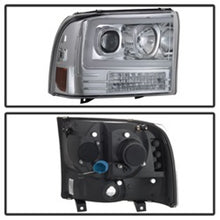Load image into Gallery viewer, Spyder 99-04 Ford F-250 Super Duty Light Bar Projector Headlights - Chrome (PRO-YD-FF25099V2-LB-C)
