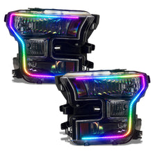 Load image into Gallery viewer, Oracle 15-17 Ford F-150 Dynamic RGB+A Pre-Assembled Headlights Halogen - Blk Edition -