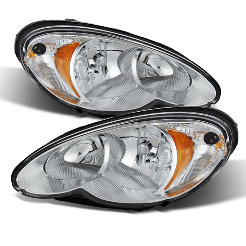 Xtune Chrysler Pt Cruiser 06-10 Halogen Only Headlights -Chrome HD-JH-CHRPT06-AM-C