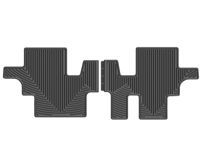 WeatherTech 14+ Chevrolet Silverado Rear Rubber Mats - Black