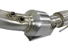 Load image into Gallery viewer, aFe Twisted Steel 3in. 304 SS Catted Series Downpipe 16-18 Ford Focus RS I4-2.3L (t)