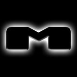ORACLE Lighting Universal Illuminated LED Letter Badges - Matte Blk Surface Finish - M