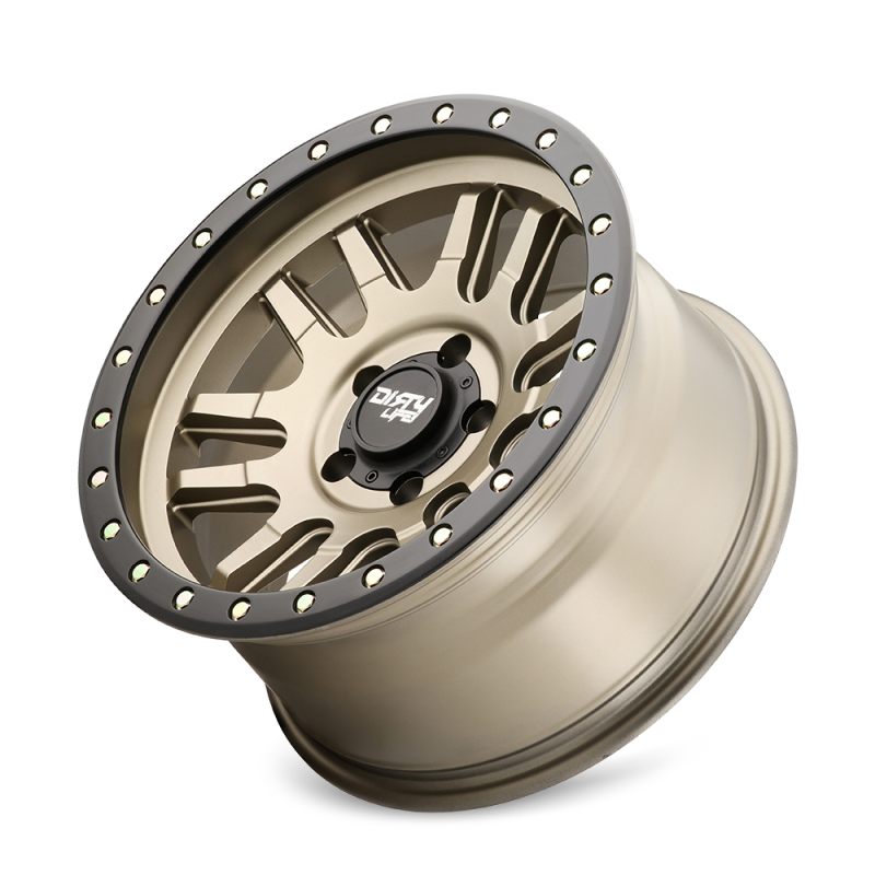 Dirty Life 9309 Canyon Pro 17x9/6x135 BP/0mm Offset/87.1mm Hub Satin Gold Wheel - Beadlock