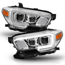 Load image into Gallery viewer, ANZO 2016-2017 Toyota Tacoma Projector Headlights w/ Plank Style Design Chrome/Amber w/ DRL