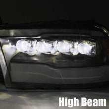 Load image into Gallery viewer, AlphaRex 09-18 Dodge Ram 1500HD NOVA LED Projector Headlights Plank Style Design Alpha Black w/DRL