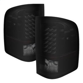 xTune Chevy Silverado 07-13 LED Tail Lights Black Smoke ALT-JH-CS07-LED-BKSM