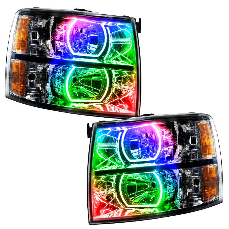Oracle 07-13 Chevy Silverado SMD HL - Black - Square Style - ColorSHIFT w/ 2.0 Controller