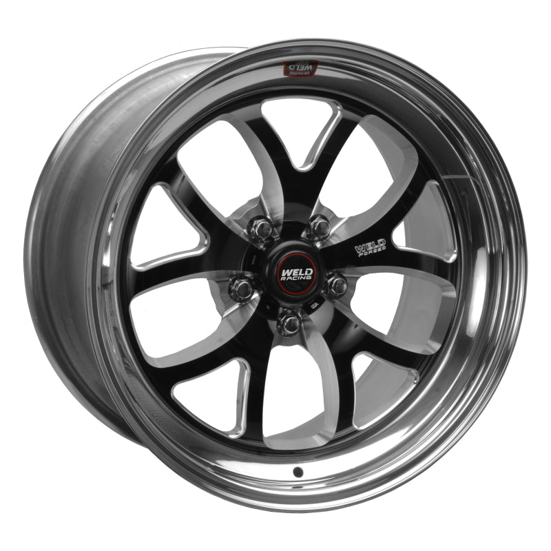 Weld S76 18x12 / 5x4.75 BP / 5.6in. BS Black Wheel (High Pad) - Non-Beadlock