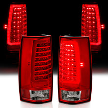 Load image into Gallery viewer, ANZO 2007-2014 Chevy Tahoe LED Taillight Plank Style Chrome With Red/Clear Lens