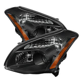 xTune Nissan Maxima (Halogen Only) 07-08 Crystal Headlights Black HD-JH-NM07-AM-BK