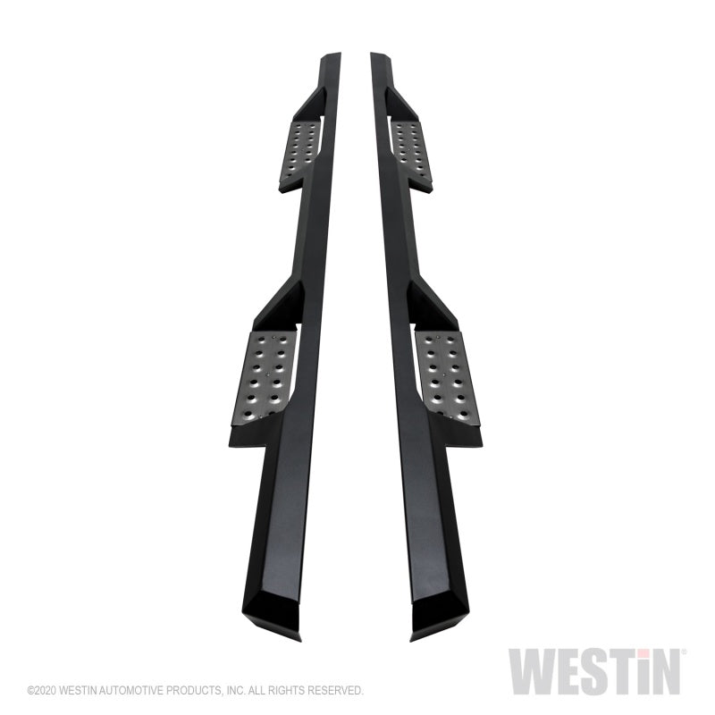 Westin 04-13 Chevy Silverado 1500 Crew Cab HDX Stainless Drop Nerf Step Bars - Textured Black