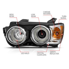 Load image into Gallery viewer, ANZO 2012-2015 Chevrolet Sonic Projector Headlights w/ Halo Chrome (CCFL)