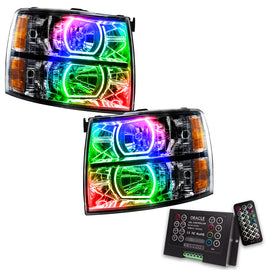 Oracle 07-13 Chevy Silverado SMD HL - Blk - Square Style - ColorSHIFT w/ 2.0 Cntrl