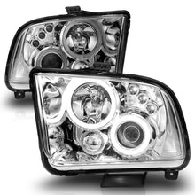 Load image into Gallery viewer, ANZO 2005-2009 Ford Mustang Projector Headlights w/ Halo Chrome