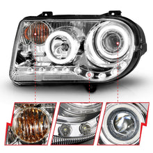 Load image into Gallery viewer, ANZO 2005-2010 Chrysler 300C Projector Headlights w/ Halo Chrome (CCFL) G2