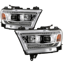 Load image into Gallery viewer, Spyder Dodge Ram 19-20 Halogen Model Projector Headlights Chrome PRO-YD-DR19HALSI-SEQ-C